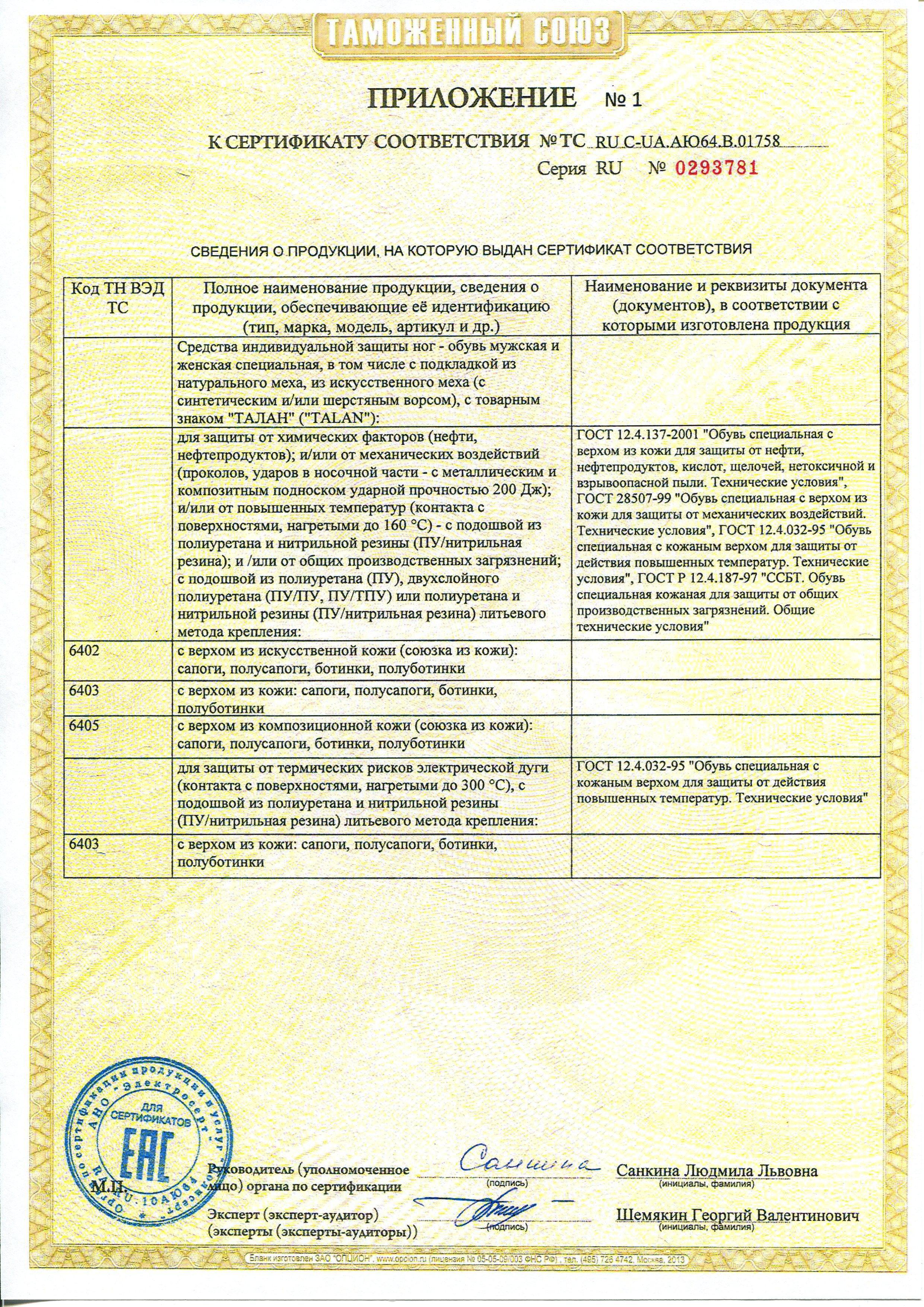 Сертификат на товар - Полуботинки с перфорацией (сандалии) Standart-П натуральная кожа черные с металлическим подноском размер 46