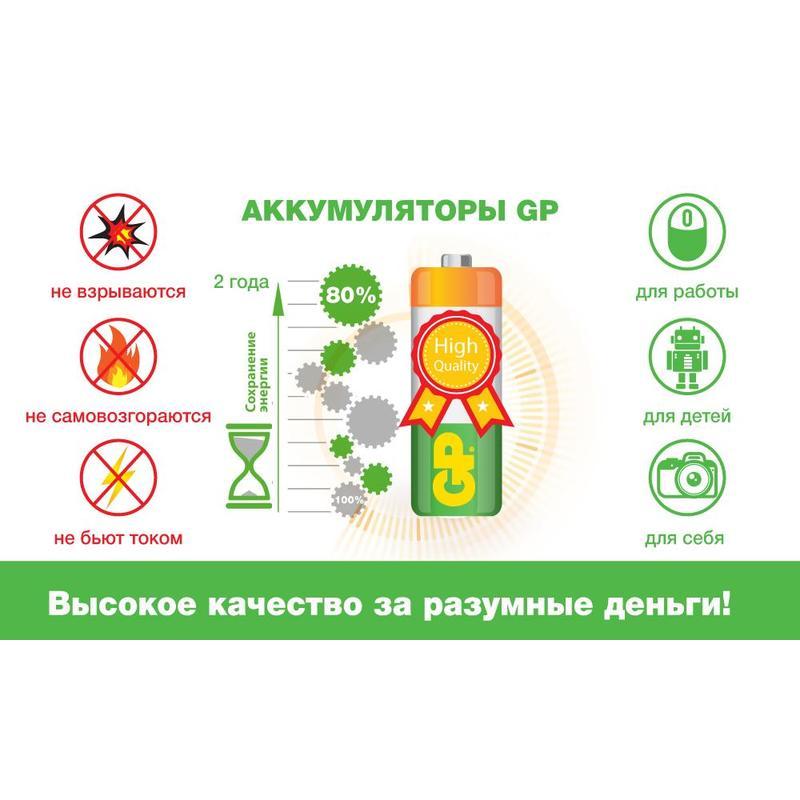 Аккумуляторные батарейки GP C 220CHC 2 штуки (2200 мАч, Ni-Mh)
