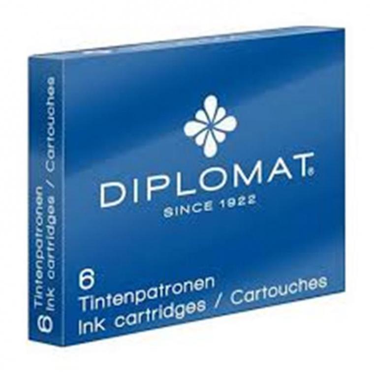 Чернила в патронах Diplomat синие (6 штук в упаковке)