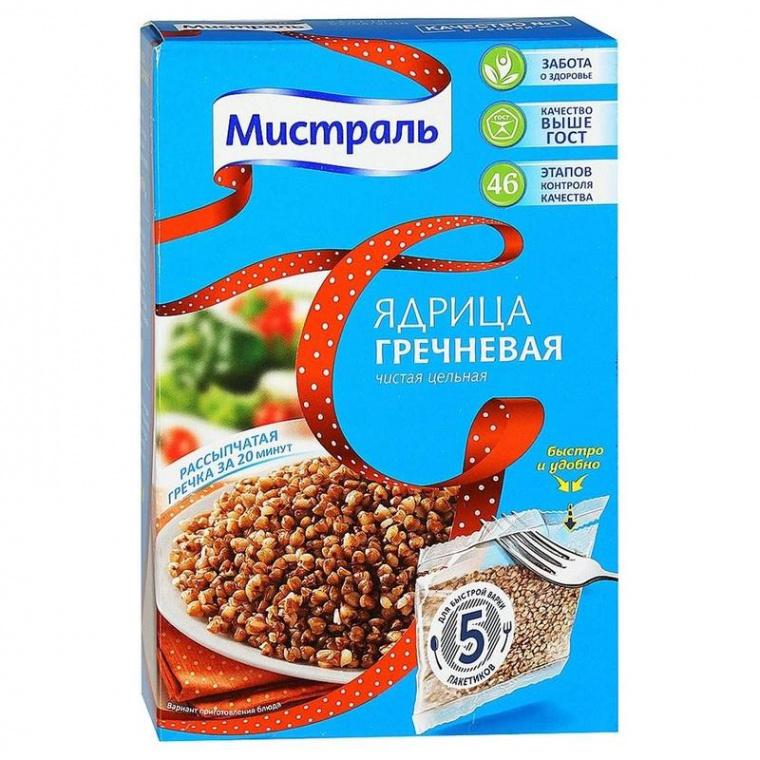 Гречка Мистраль ядрица 5 упаковок по 80 г
