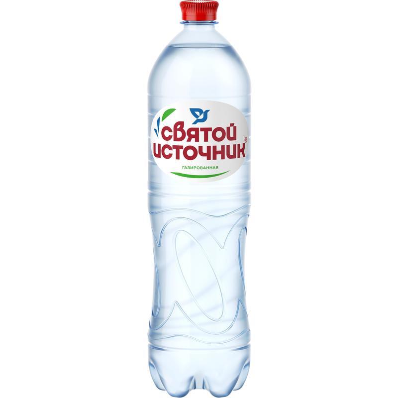 Вода питьевая Святой Источник газированная 1.5 л (6 штук в упаковке)