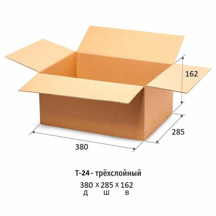 Гофрокороб 380x285x162 мм Т-24 бурый (10 штук в упаковке)