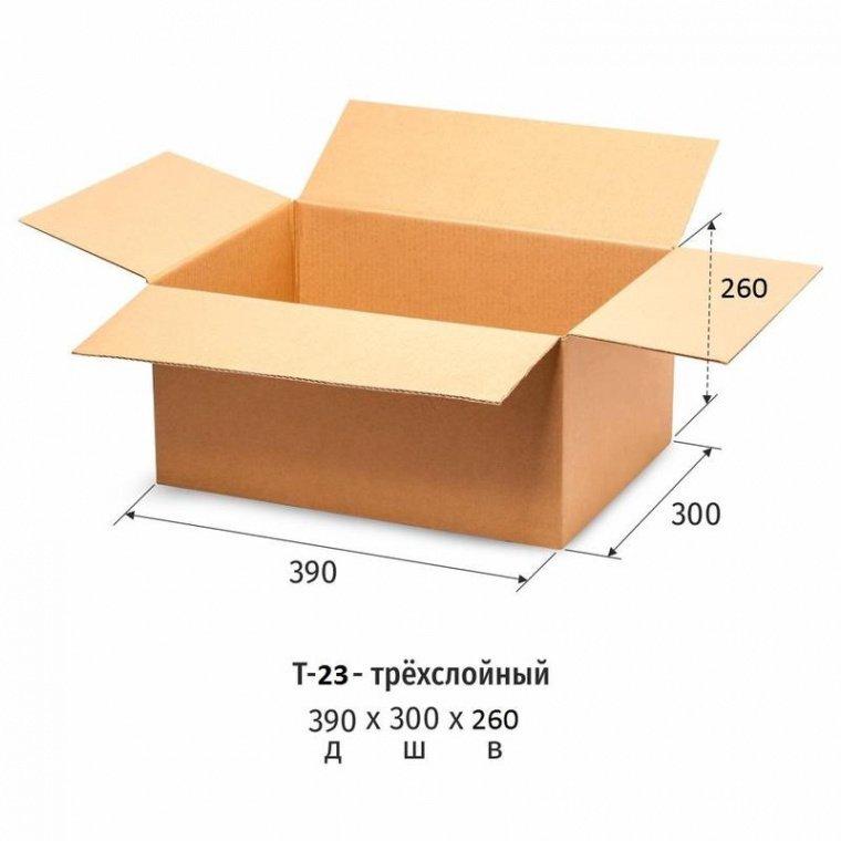 Гофрокороб 390x300x260 мм Т-23 бурый (20 штук в упаковке)