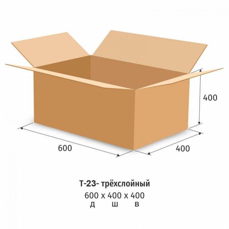 Гофрокороб 600х400х400 мм Т-23 бурый (10 штук в упаковке)