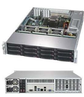 Supermicro SuperStorage 2U Server 5029P-E1CTR12L noCPU(1)Scalable/TDP 70-205W/ no DIMM(8)/ 3008RAID HDD(12)LFF + opt. 2SFF/ 2x10Gbe/ 4xLP/ 2x800W