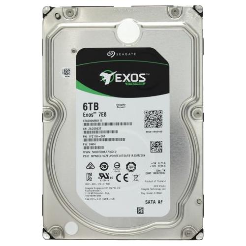 HDD SATA Seagate 6Tb, ST6000NM021A, Exos 7E8, 7200 rpm, 256Mb buffer (аналог ST6000NM0115)