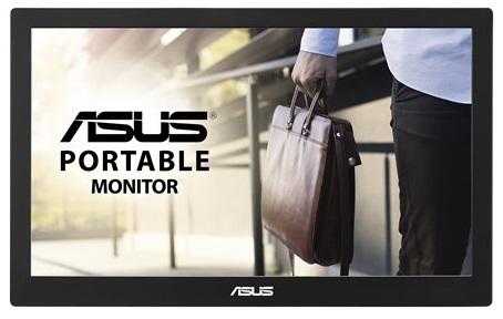 ASUS 15.6" MB169B+ USB-Portable Monitor, LED, 1920x1080, 14ms, 250cd/m2, 600:1, 160°/160°, USB 3.0x1, Pivot Auto-Rotate, Ultra-slim, 0.8Kg, Smart Case, Dark Grey, 90LM0183-B01170