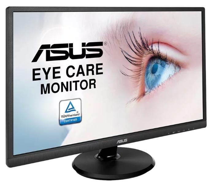 ASUS 23.8" VA249HE VA LED, 1920x1080, 5ms, 250cd/m2, 178°/178°, 3000:1 (100Mln:1), D-Sub, HDMI, Tilt, Blue Light Filter & Flicker free, VESA, Black, 90LM02W1-B02370