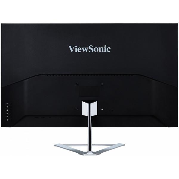 Viewsonic 32" VX3276-2K-mhd IPS SuperClear, 2560x1440, 4ms, 250cd/m2, 178°/178°, 80Mln:1, HDMI, DP, Mini-DP, колонки, Headphone Out, Frameless, регул. наклона, VESA, Silver Black