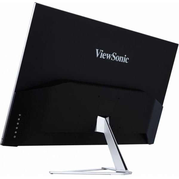 Viewsonic 32" VX3276-2K-mhd IPS SuperClear, 2560x1440, 4ms, 250cd/m2, 178°/178°, 80Mln:1, HDMI, DP, Mini-DP, колонки, Headphone Out, Frameless, регул. наклона, VESA, Silver Black