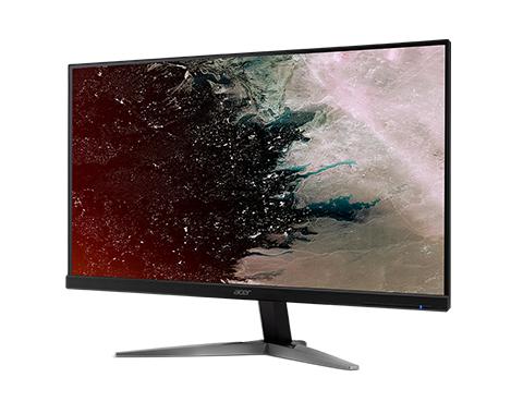 27"     ACER  KG271Ubmiippx TN ,2560x1440,75Hz,1 (G2G)ms,170/160, 350nits,1000:1,2xHDMI(1.4)+2xDP(1.2) +колонки, FreeSync,Black with silver stripes on footstand