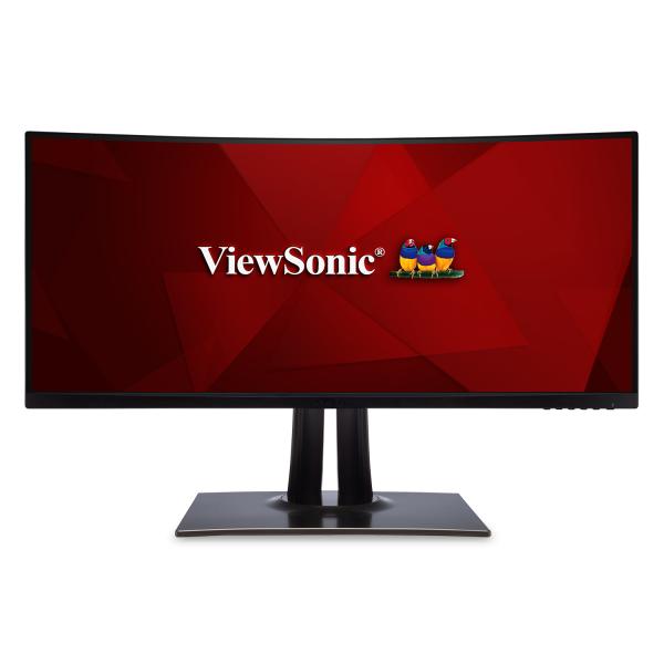 Viewsonic 34" VP3481 VA LED изогнутый, 3440x1440, 5ms, 400cd/m2, 178°/178°, 3000:1, 20Mln:1, HDMI*2, DP, USB-Hub, USB-C, Frameless, Tilt, Swivel, HAS, Black