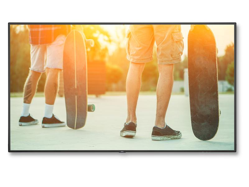 NEC 98" V984Q V Series large format display, UHD, 500cd/m2, Direct LED backlight, 24/7 proof, OPS Slot, CM Slot, Media Player