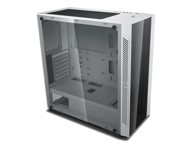 Deepcool MATREXX 55 V3 ADD-RGB WH 3F без БП, большое боковое окно, 3xRGB LED 120мм ветилятора спереди, RGB LED спереди, белый, ATX
