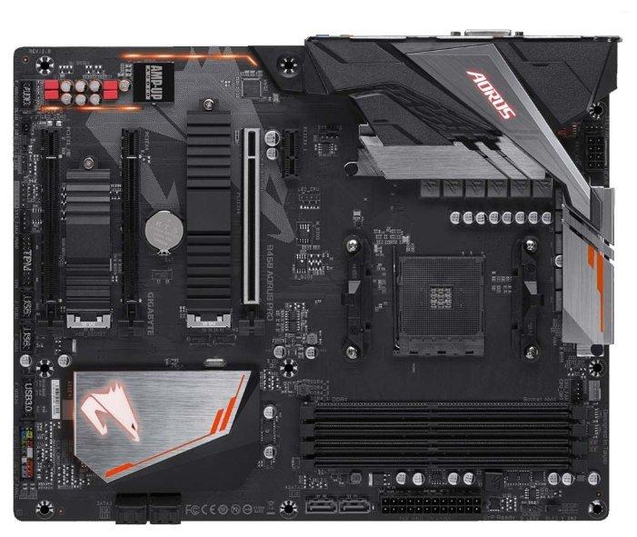 Gigabyte B450 AORUS PRO Socket AM4, AMD B450, 4xDDR4-2933, DVI-D+HDMI, 3xPCI-Ex16, 1xPCI-Ex1, 6xSATA3(RAID 0/1/10), 2xM.2, 8 Ch Audio, GLan, (0+4)xUSB2.0, (5+2)xUSB3.1, 1xUSB3.1 Type-C™, 1xPS/2, ATX,