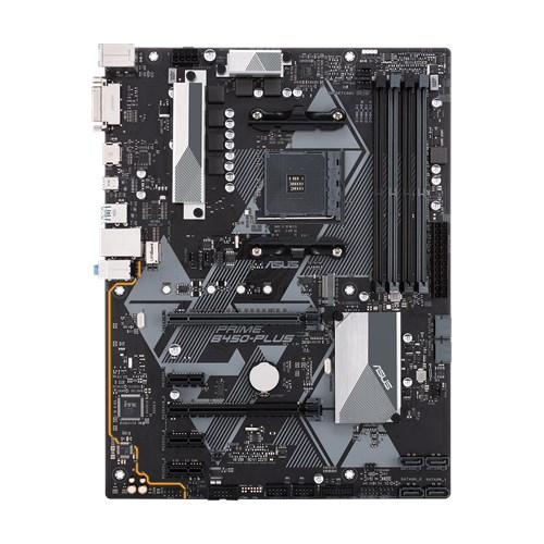 ASUS PRIME B450-PLUS,  B450, 4*DDR4, DVI+HDMI, CrossFireX, SATA3 + RAID, Audio, Gb LAN, USB 3.1*7, USB 2.0*6, COM*1 header (w/o cable), ATX ; 90MB0YN0-M0EAY0