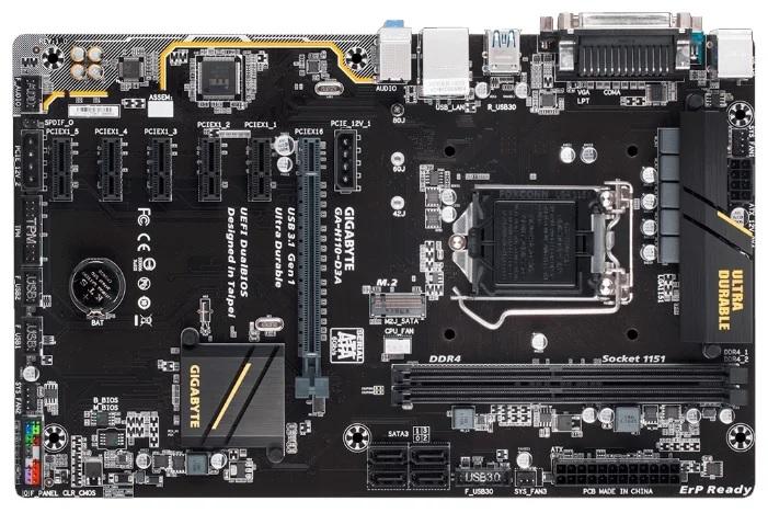Gigabyte GA-H110-D3A (Socket 1151, intel H110, 2*DDR4, VGA, PCI-Ex16, Gb Lan, Audio, USB 3.0, SATA 3.0, ATX)
