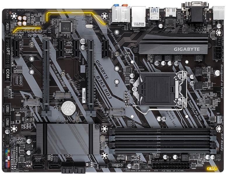 Gigabyte B365 HD3 // Soc-1151v2 Intel B365 4xDDR4 ATX AC`97 8ch(7.1) GbLAN+VGA+DVI+HDMI RTL