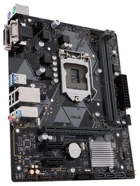 ASUS PRIME H310M-K R2.0, LGA1151v2, H310, 2*DDR4, D-Sub + DVI, SATA3, Audio, Gb LAN, USB 3.1*4, USB 2.0*6, COM*1 header (w/o cable), mATX ; 90MB0Z30-M0EAY0