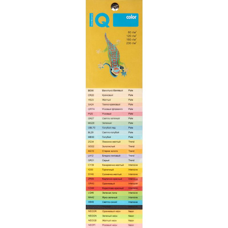 Бумага цветная для печати IQ Color красная интенсив (А4, 80 г/кв.м, 500 листов)