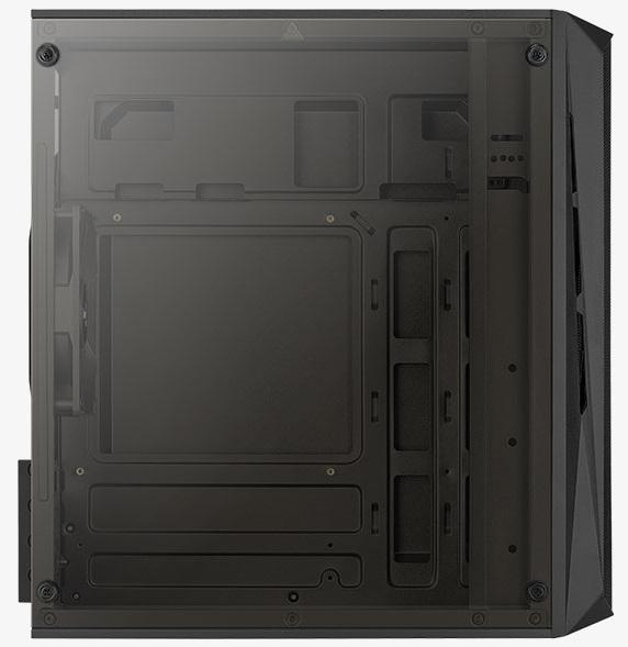 Aerocool Cs-107-A-BK-v1 (mATX, без БП, Window, USB3.0 x1, USB2.0 x1, 12cm black fan x1)