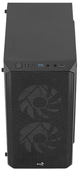Aerocool Cs-107-A-BK-v2 (mATX, без БП, Window, USB3.0 x1, USB2.0 x1, 12cm FRGB fans x3)