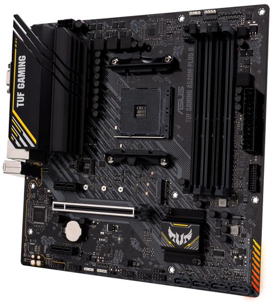 ASUS TUF GAMING A520M-PLUS II, Socket AM4, A520, 4*DDR4, D-Sub+DVI+HDMI, SATA3 + RAID, Audio, Gb LAN, USB 3.2*7, USB 2.0*5, COM*1 header (w/o cable), mATX ; 90MB14Y0-M0EAY0