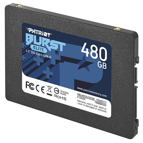 PATRIOT SSD BURST ELITE 480Gb SATA-III 2,5”/7мм PBE480GS25SSDR