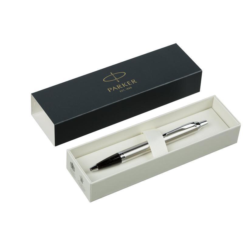Ручка шариковая Parker IM Stainless Steel цвет чернил синий цвет корпуса серебристый (артикул производителя 2143631)