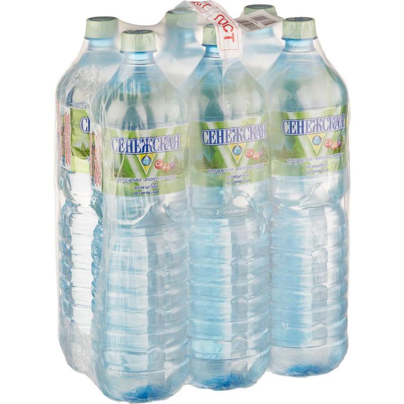 Вода минеральная Сенежская негазированная 1.5 л (6 штук в упаковке)