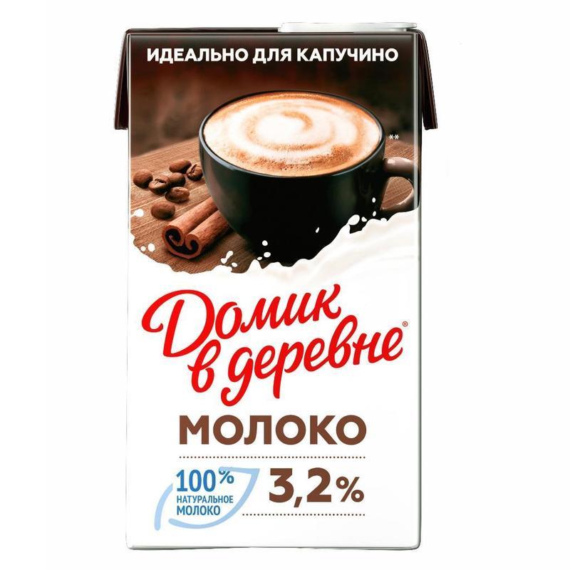 Молоко Домик в деревне для капучино ультрапастеризованное 3.2% 950 г