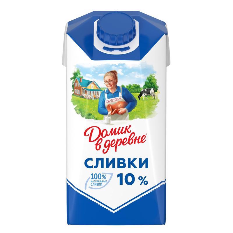 Сливки Домик в деревне стерилизованные 10% 480 г