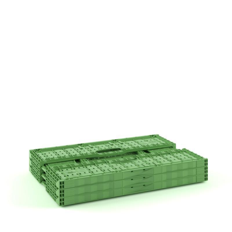 Ящик (лоток) универсальный из ПНД 600x400x180 мм зеленый ударопрочный морозостойкий