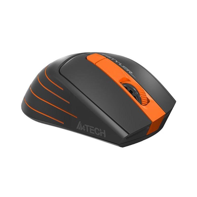 Мышь компьютерная A4 Fstyler FG30 серая/оранжевая