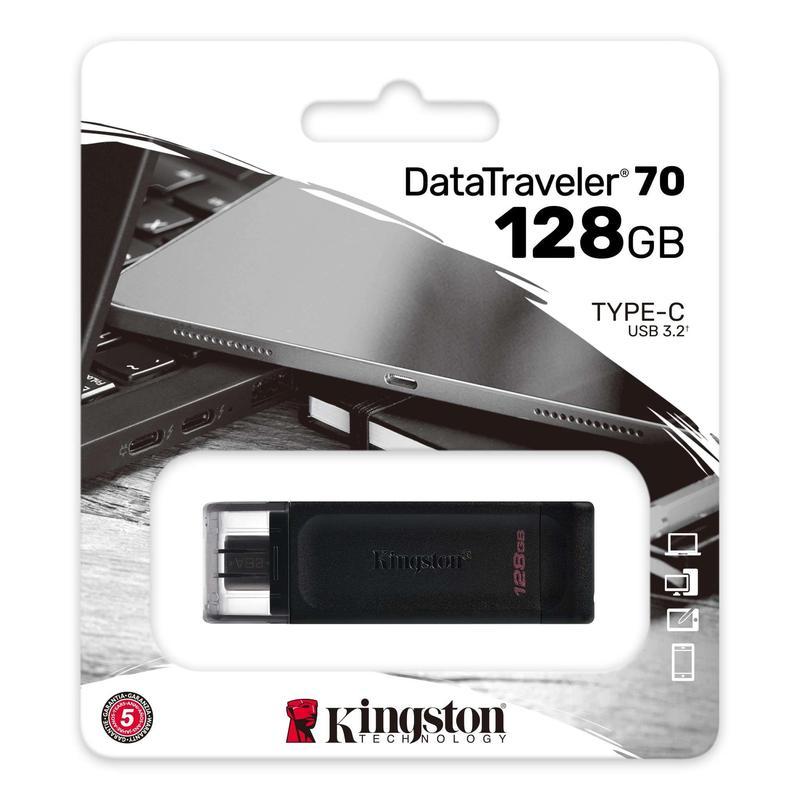 Флешка USB 3.2 Gen1 128 Гб Kingston DataTraveler 70 (DT70/128GB)