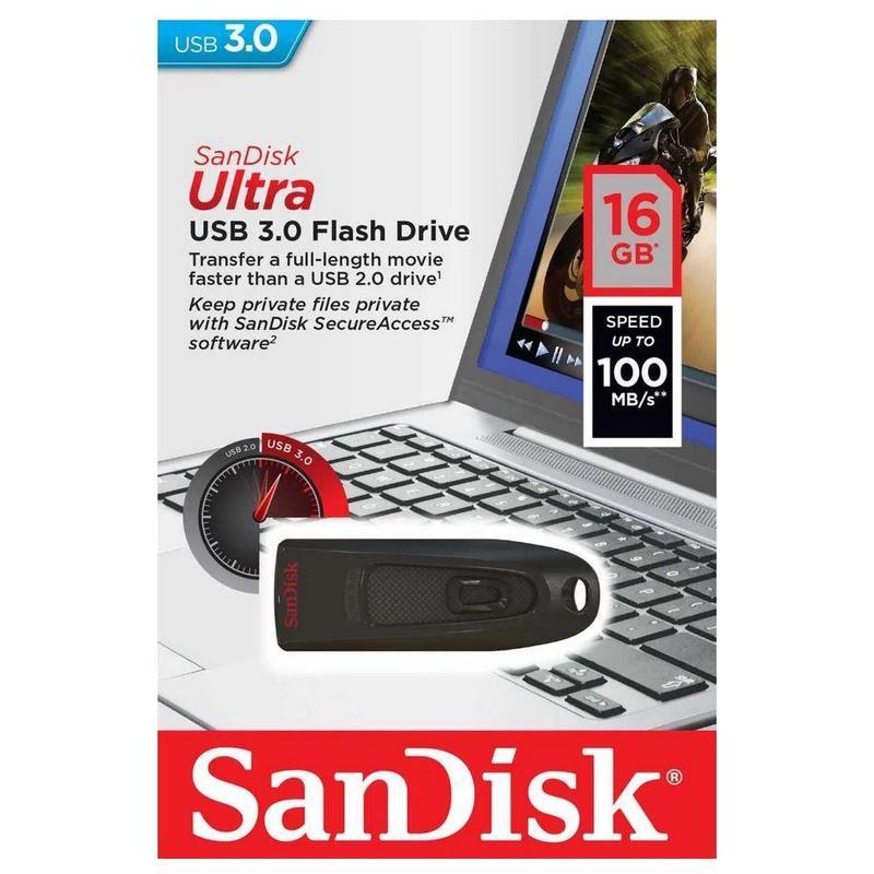 Флеш-память USB 3.0 16 Гб SanDisk Ultra (SDCZ48-016G-U46)