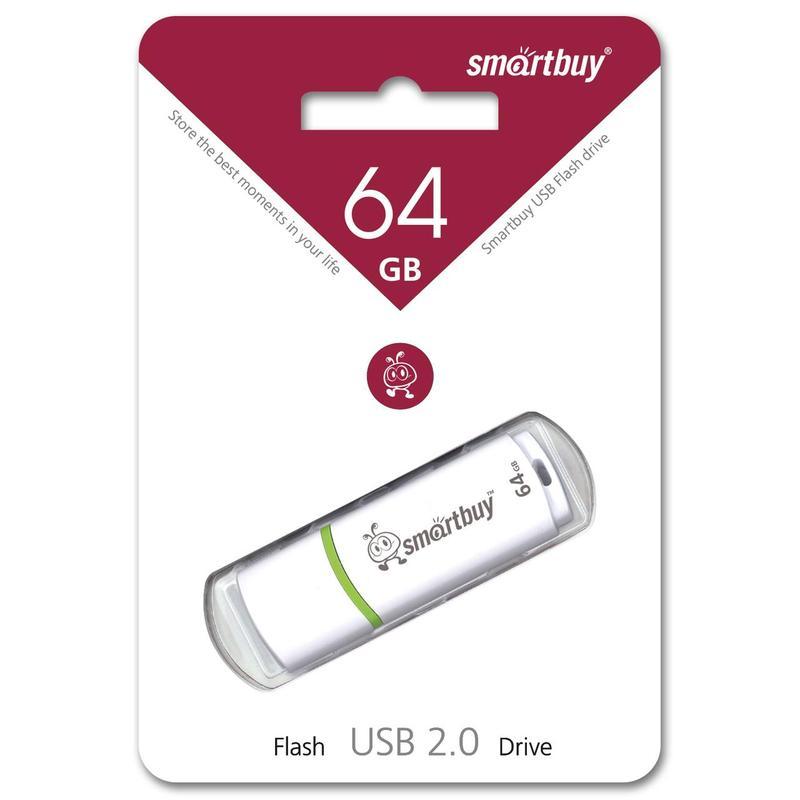 Флеш-память USB 2.0 64 Гб SmartBuy Crown (SB64GBCRW-W)