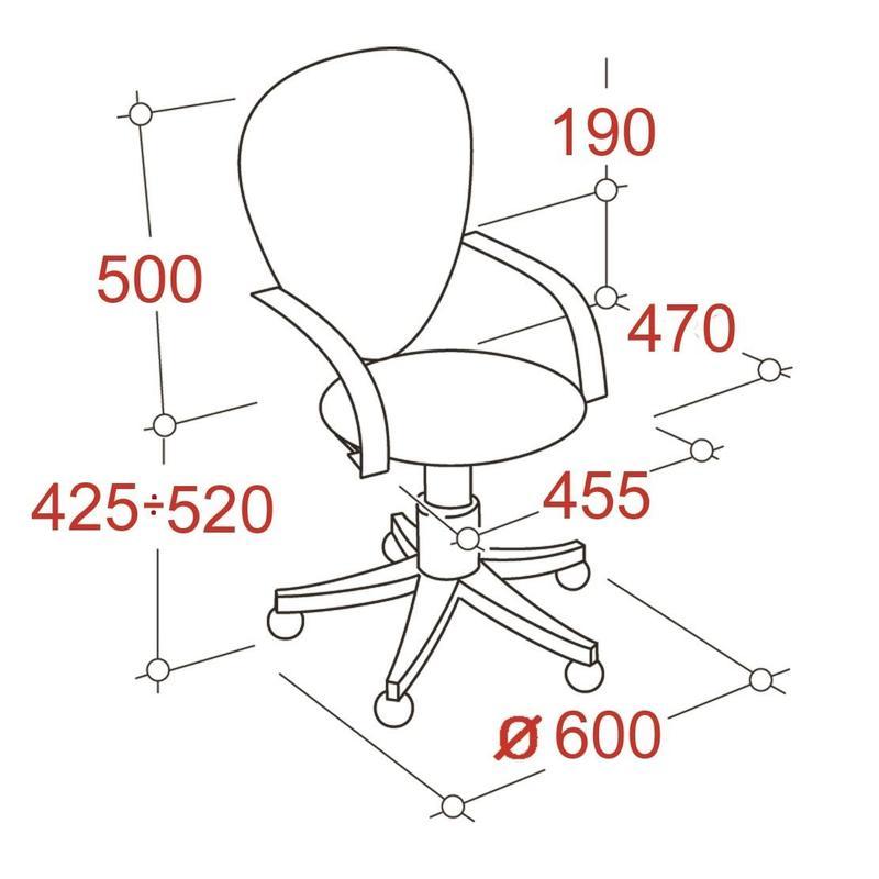 Кресло офисное Easy Chair 304 LT синее/черное (сетка/ткань, пластик)