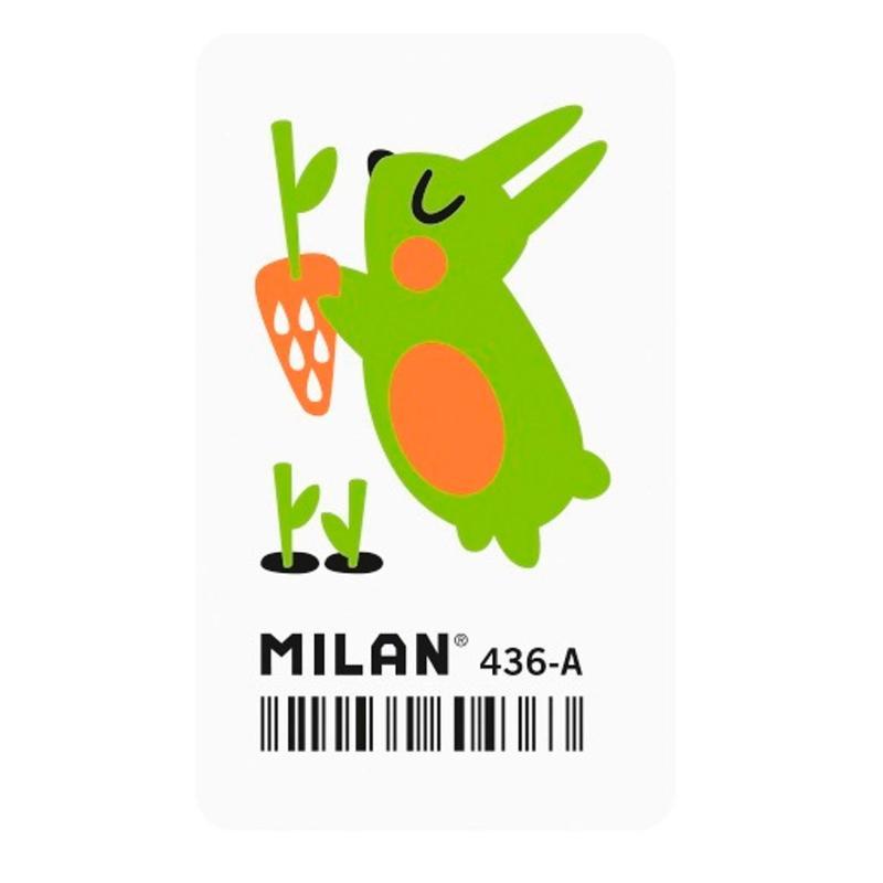 Ластик Milan каучуковый в ассортименте 39x23x9 мм