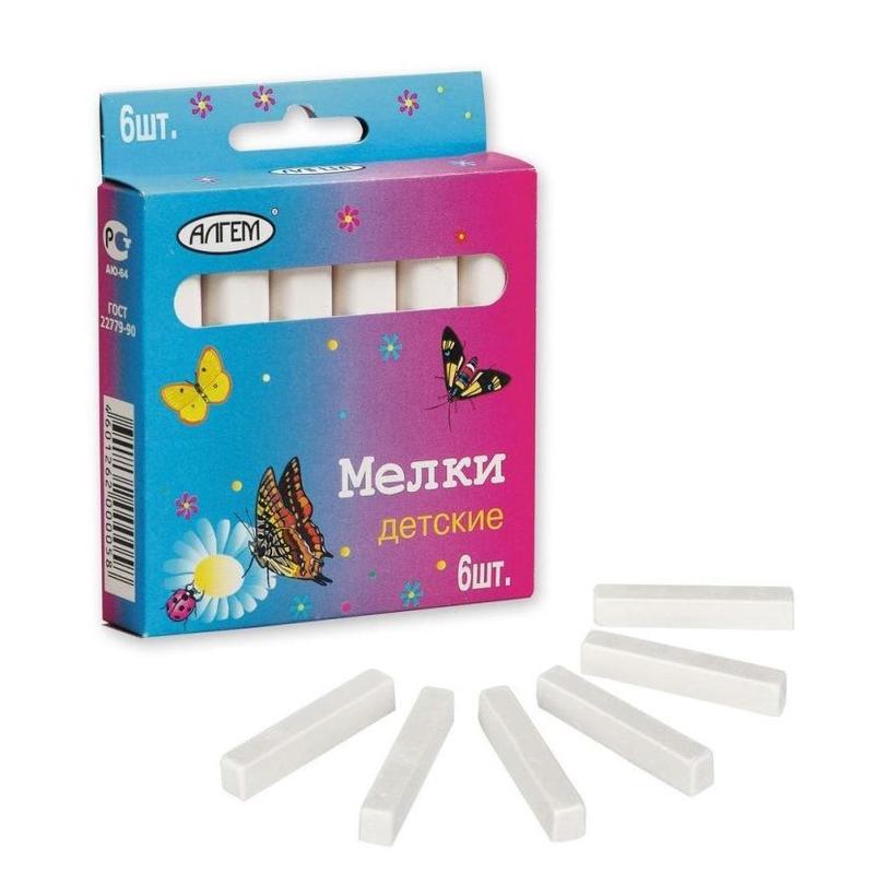 Мел Алгем белый 6 штук
