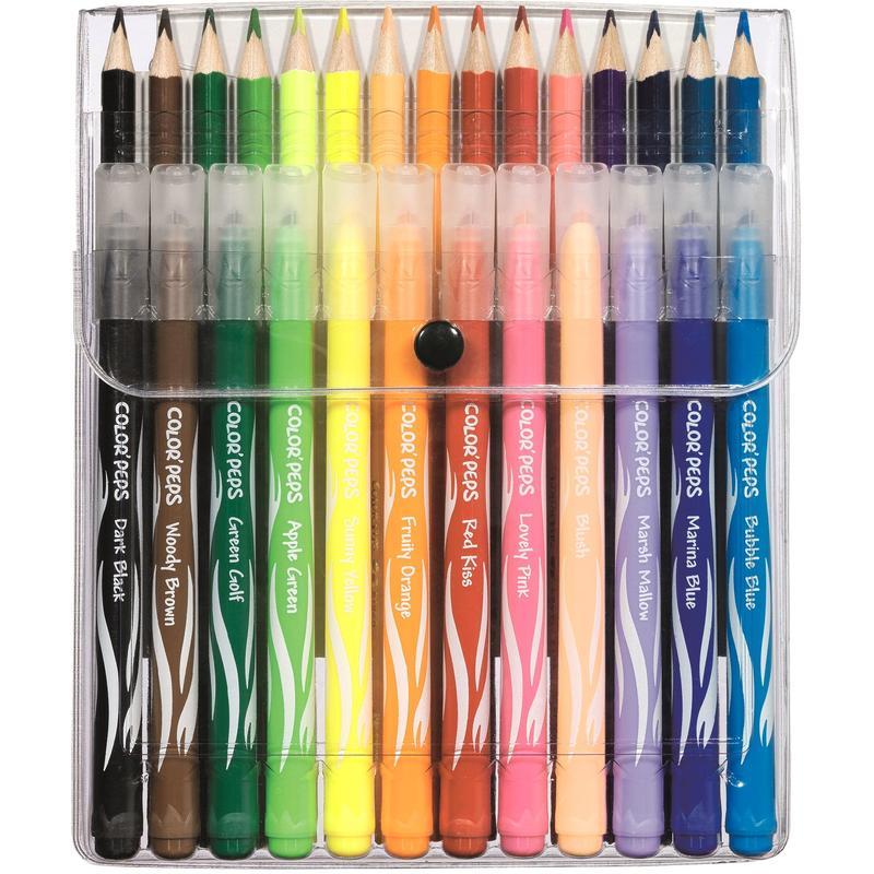 Фломастеры Maped Color'peps 12 цветов + карандаши 15 цветов