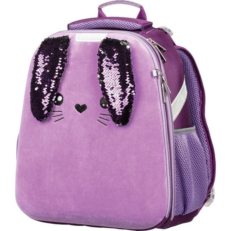 Ранец №1School анатомический Basic Bunny сиреневый