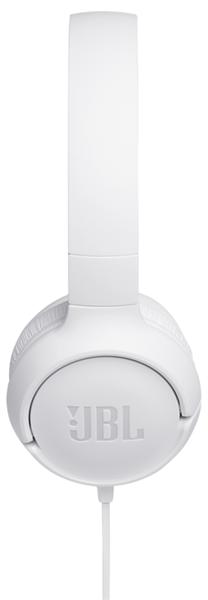 JBL T500 наушники накладные с микрофоном: 1.2м, цвет белый