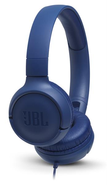 JBL T500 наушники накладные с микрофоном: 1.2м, цвет синий