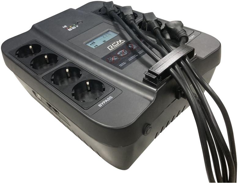 Powercom Back-UPS SPIDER, Line-Interactive, LCD, AVR, 550VA/330W, Schuko, USB, black (1456259)