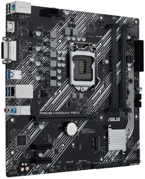 ASUS PRIME H410M-K R2.0, LGA1200, H470, 2*DDR4, HDMI + DVI, SATA3, Audio, Gb LAN, USB 3.2*4, USB 2.0*4, COM*1 header (w/o cable),mATX ; 90MB1A70-M0EAY0
