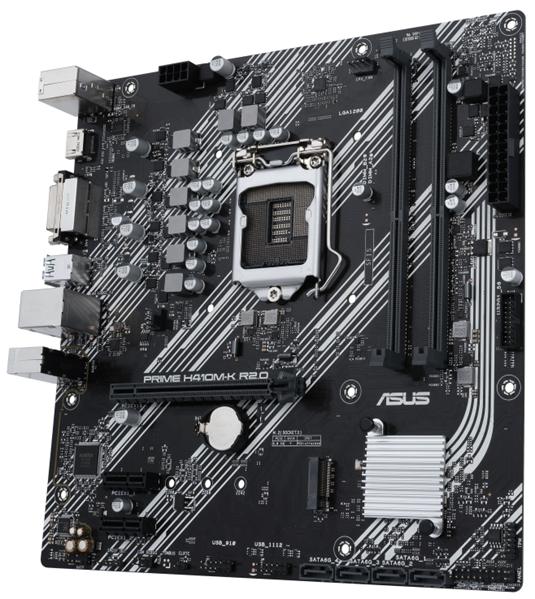 ASUS PRIME H410M-K R2.0, LGA1200, H470, 2*DDR4, HDMI + DVI, SATA3, Audio, Gb LAN, USB 3.2*4, USB 2.0*4, COM*1 header (w/o cable),mATX ; 90MB1A70-M0EAY0