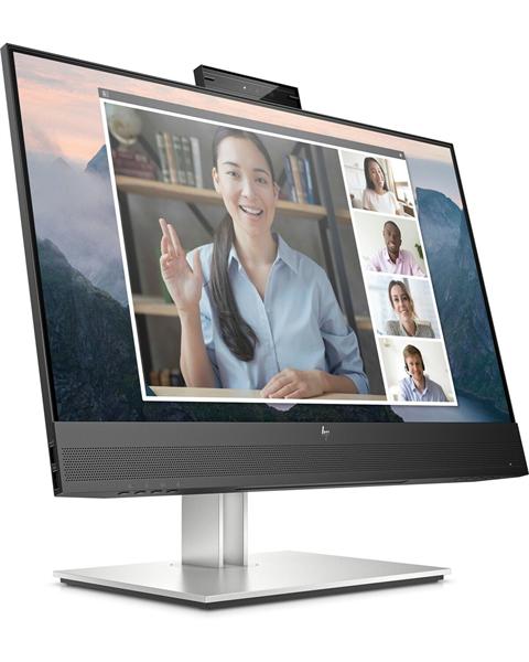 HP E24mv G4 Conf Monitor 1920x1080, 16:9, IPS, 250 cd/m2, 1000:1, 5ms, USB, VGA, HDMI, DP, webcam, speakers, height, tilt, swivel, pivot, Black