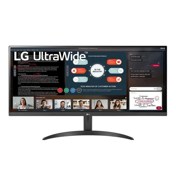 LG 34" 34WP500-B IPS LED, 2560x1080, 5ms, 300cd/m2, 1000:1 (Mega DCR), 178°/178°, 2*HDMI, 75Hz, AMD FreeSync, HDR10, Tilt, Black