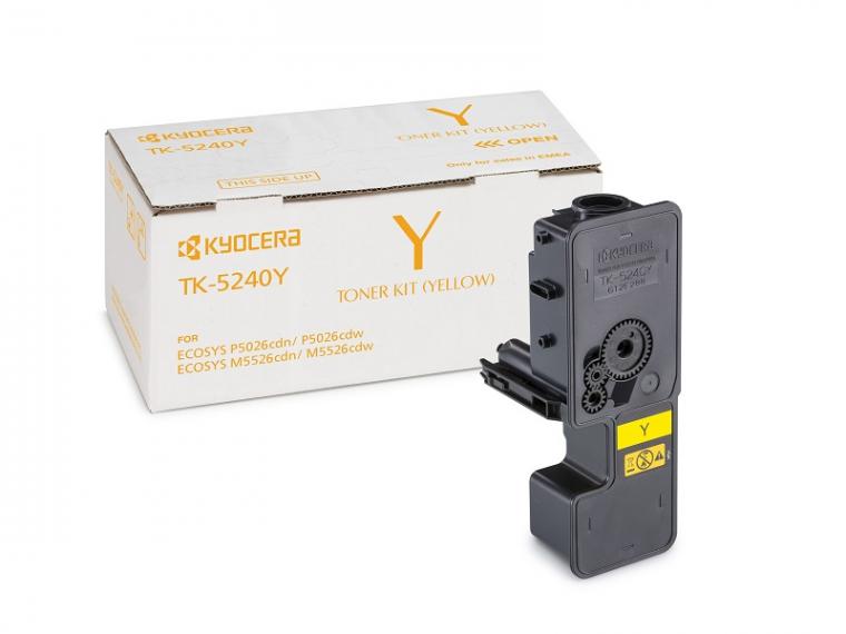 Тонер-картридж Kyocera TK-5240Y желтый 3K для ECOSYS P5026cdn/P5026cdw/M5526cdn/M5526cdw